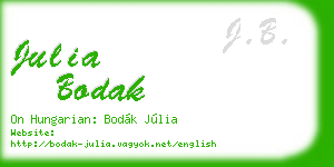 julia bodak business card